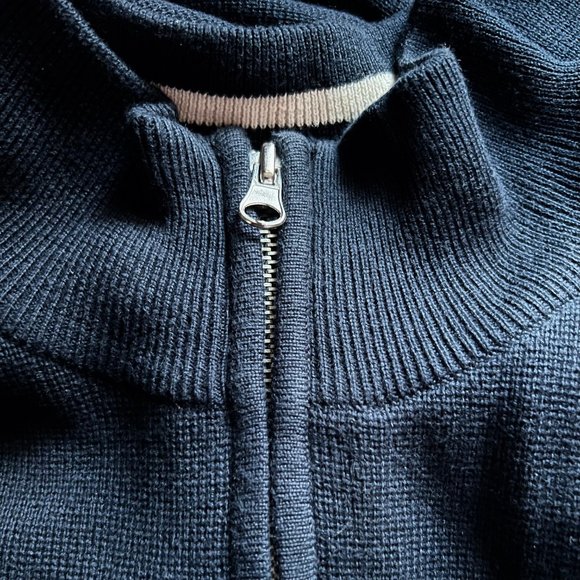 Arizona Jean Mens Sweater XL Navy Casual Pullover 1/4 Zip EXCELLENT condition - Picture 4 of 9